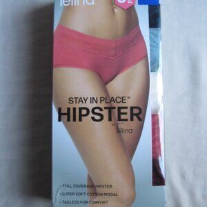 Felina Women's 5-Pack Stay In Place Hipster Panties super soft multicolor S,M, L